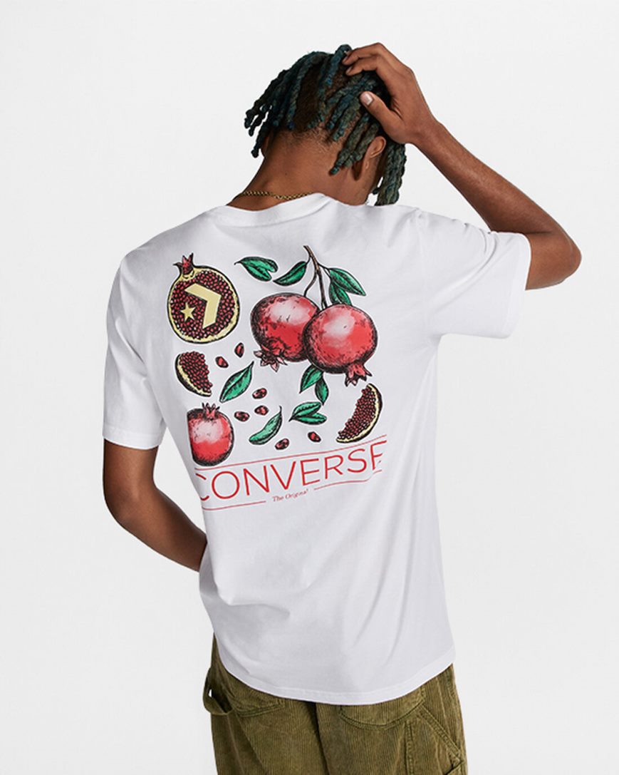 Men's Converse Pomegranate Graphic T-Shirts White | AU E1594G